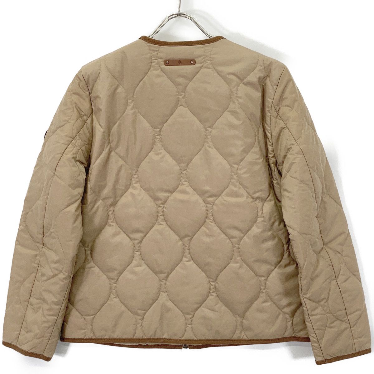 LAUREN RALPH LAUREN ローレン ラルフローレン ﾍﾞｰｼﾞｭ ﾂｲﾙﾄﾘﾑ ｵﾆｵﾝｷﾙﾃｯﾄﾞ ｼﾞｬｹｯﾄ XS