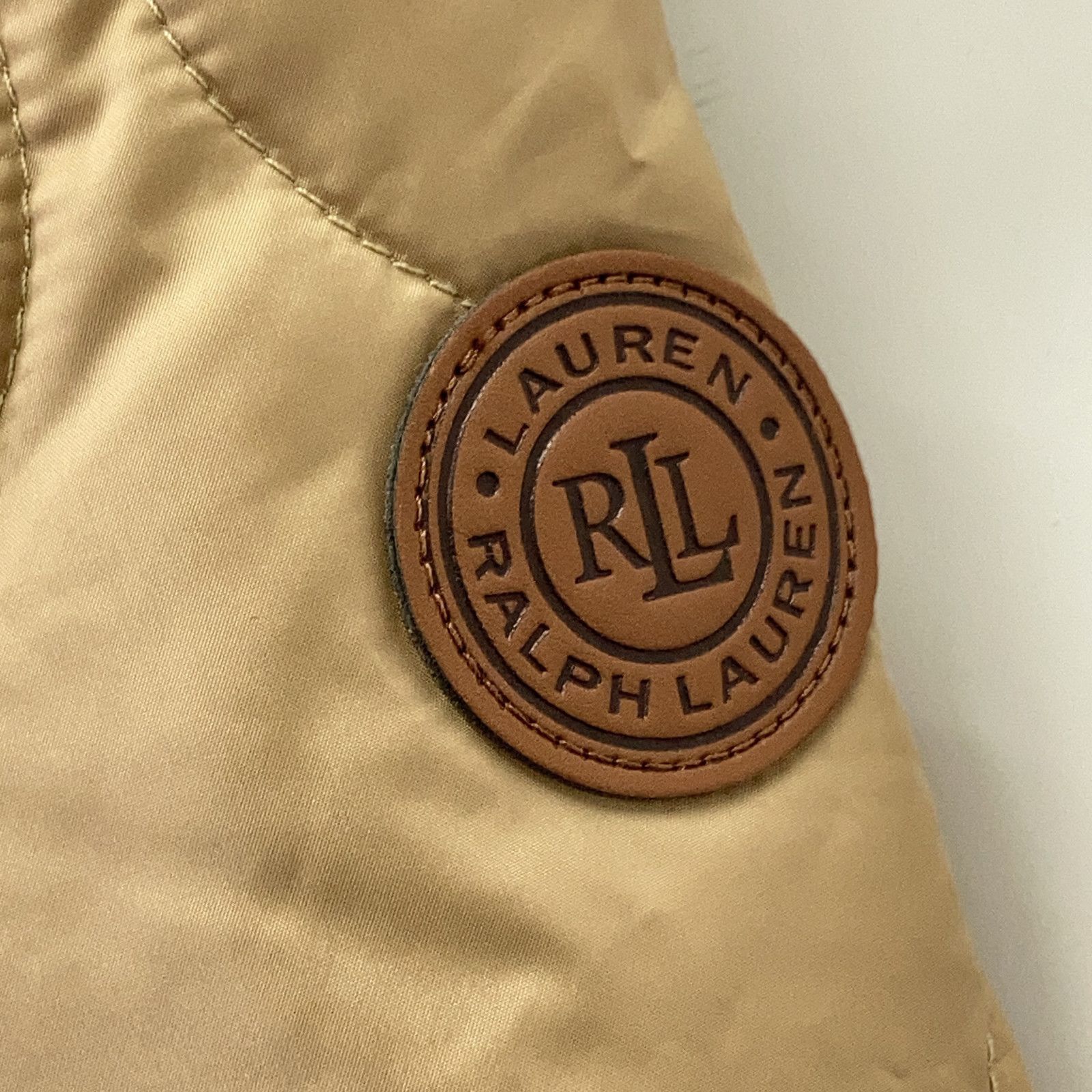 LAUREN RALPH LAUREN ローレン ラルフローレン ﾍﾞｰｼﾞｭ ﾂｲﾙﾄﾘﾑ ｵﾆｵﾝｷﾙﾃｯﾄﾞ ｼﾞｬｹｯﾄ XS