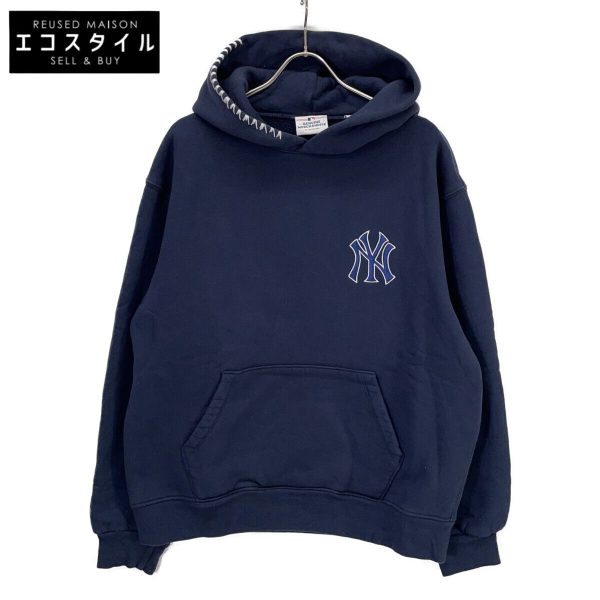 madhappy マッドハッピー ×New York Yankees ネイビー UK0116047 アーチロゴ フーディ M