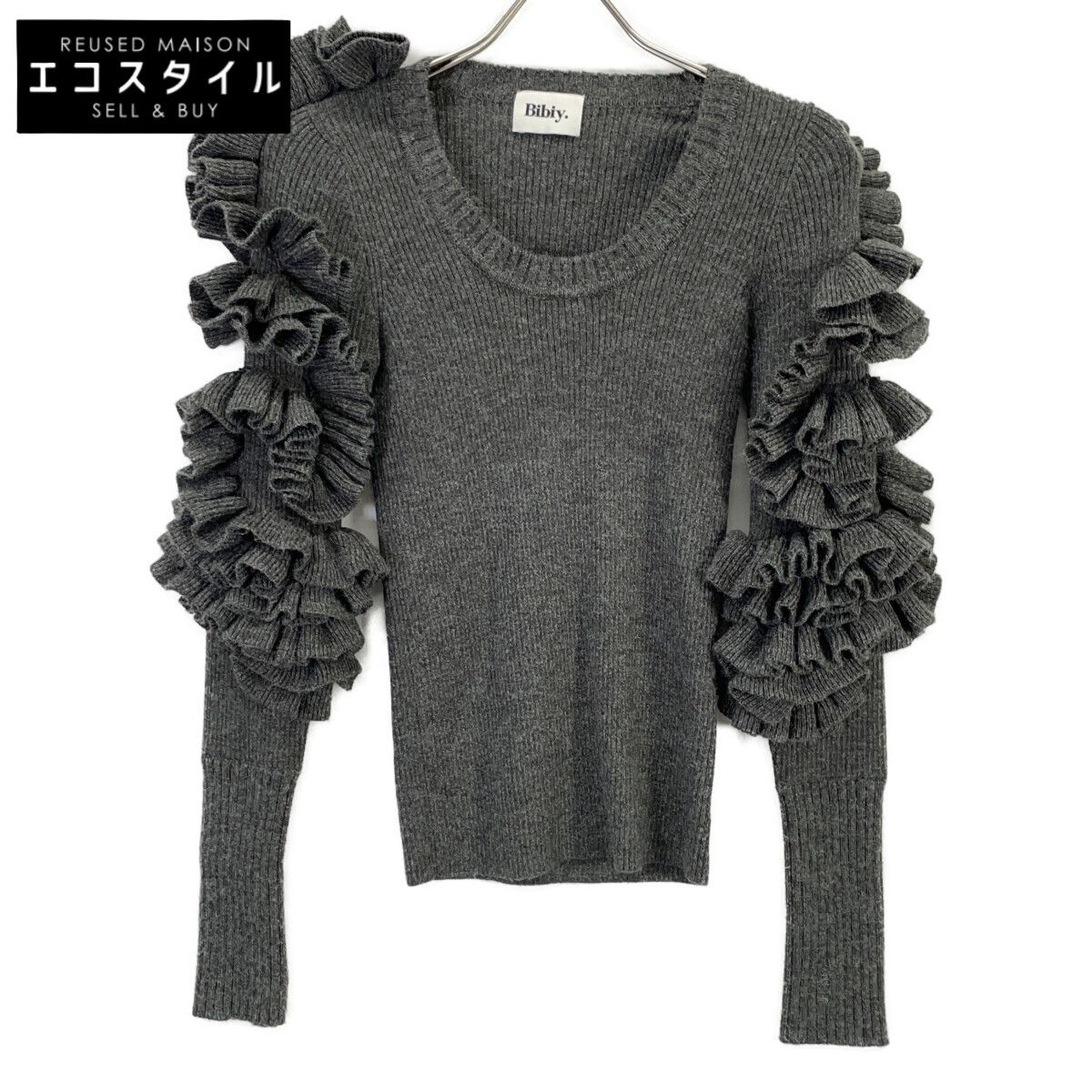 Bibiy ビビィ B41-KN042GYF ｸﾞﾚｰ FLORENTINA FRILL KNIT F