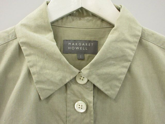 マーガレットハウエル MARGARET HOWELL プルオーバー シャツ ワンピース 1 コットン ライトカーキ 長袖 2024SS マーガレットハウエル MARGARET HOWELL プルオーバー シャツ ワンピース 1 コットン ライトカーキ 長袖 2024SS