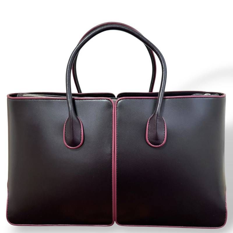 ☆★希少★TOD'S トッズ★トートバッグ 大きめ A4収納可 保存袋 ボルドー パープル ロゴ★♯2506 ☆★希少★TOD'S トッズ★トートバッグ 大きめ A4収納可 保存袋 ボルドー パープル ロゴ★♯2506