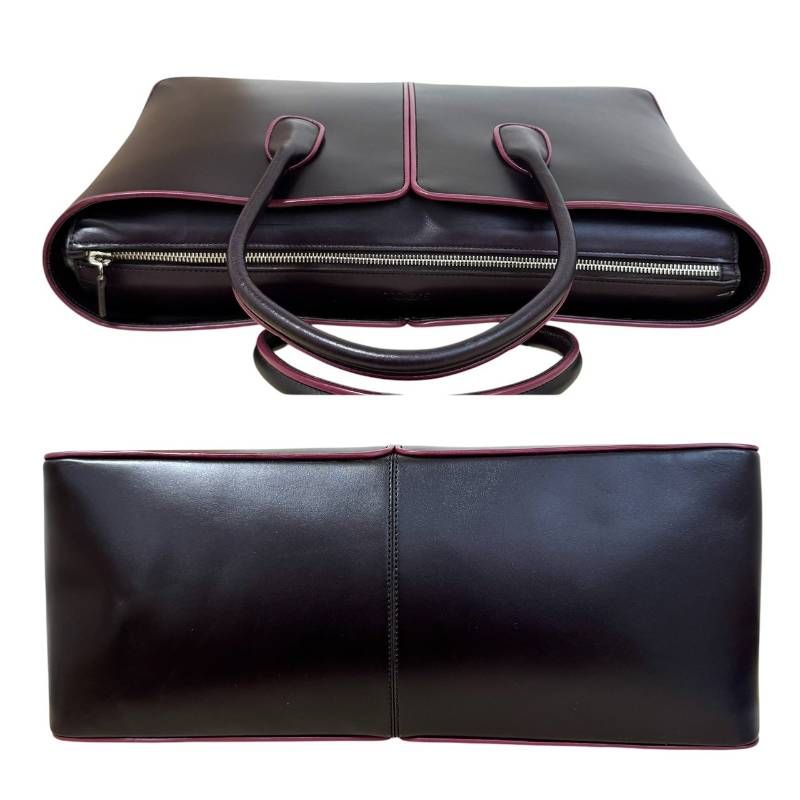 ☆★希少★TOD'S トッズ★トートバッグ 大きめ A4収納可 保存袋 ボルドー パープル ロゴ★♯2506 ☆★希少★TOD'S トッズ★トートバッグ 大きめ A4収納可 保存袋 ボルドー パープル ロゴ★♯2506