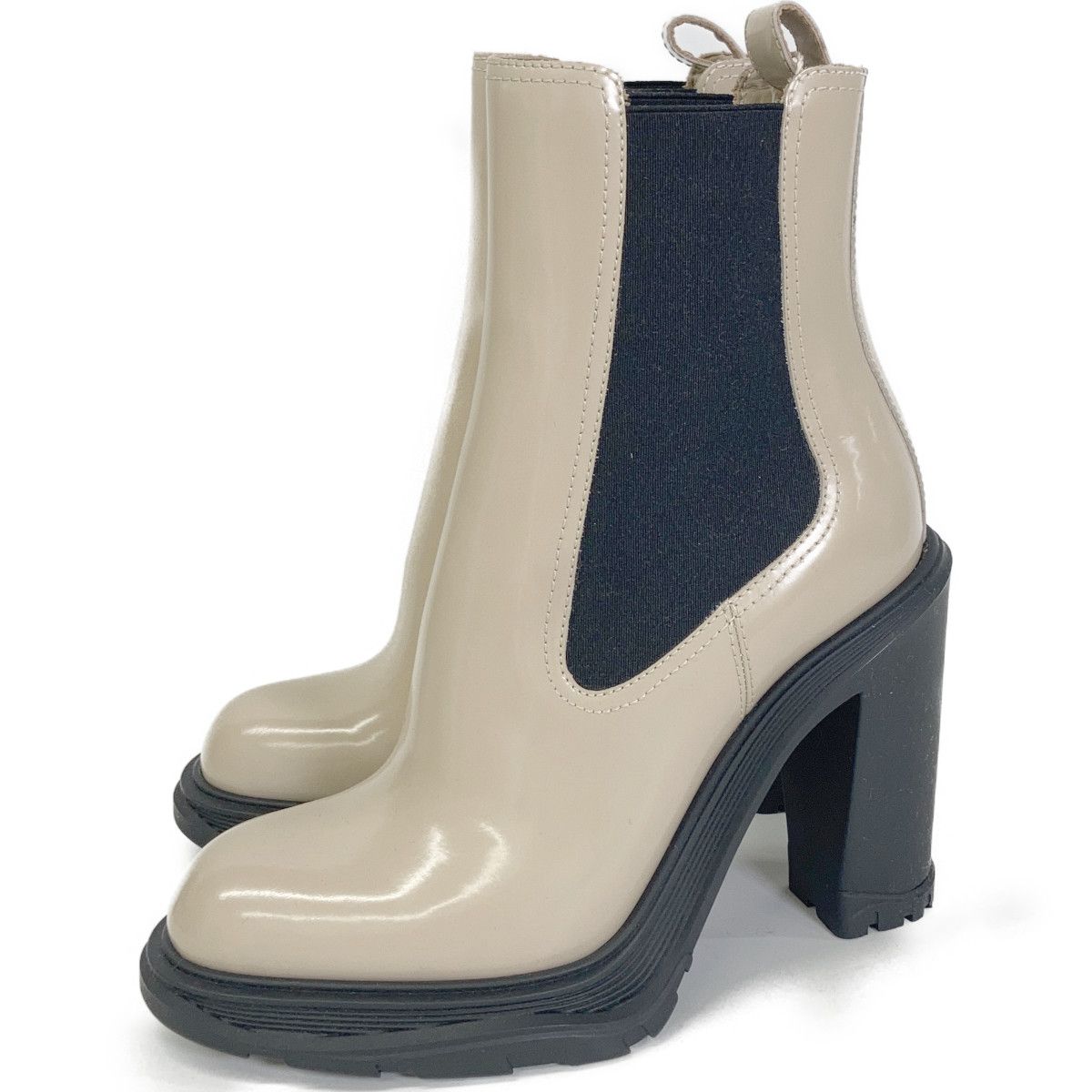 Alexander McQueen アレキサンダーマックイーン 【新品同様】21年製 678530 パテント ハイヒール サイドゴアブーツ 36 1/2 Alexander McQueen アレキサンダーマックイーン 【新品同様】21年製 678530 パテント ハイヒール サイドゴアブーツ 36 1/2