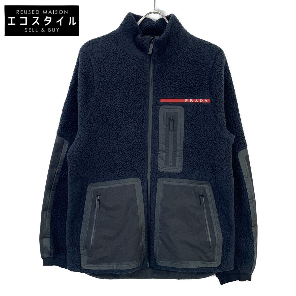 PRADA SPORT プラダスポーツ SGB659 20年製 ﾈｲﾋﾞｰ ﾘｻｲｸﾙﾌﾘｰｽ ﾃｸﾆｶﾙｼﾞｬｹｯﾄ