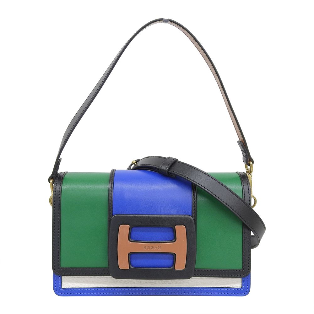 HOGAN ホーガン 美品 トリコカラー 2WAY ボックスバッグ ハンドバッグ ショルダーバッグ レディース マルチカラー HOGAN ホーガン 美品 トリコカラー 2WAY ボックスバッグ ハンドバッグ ショルダーバッグ レディース マルチカラー