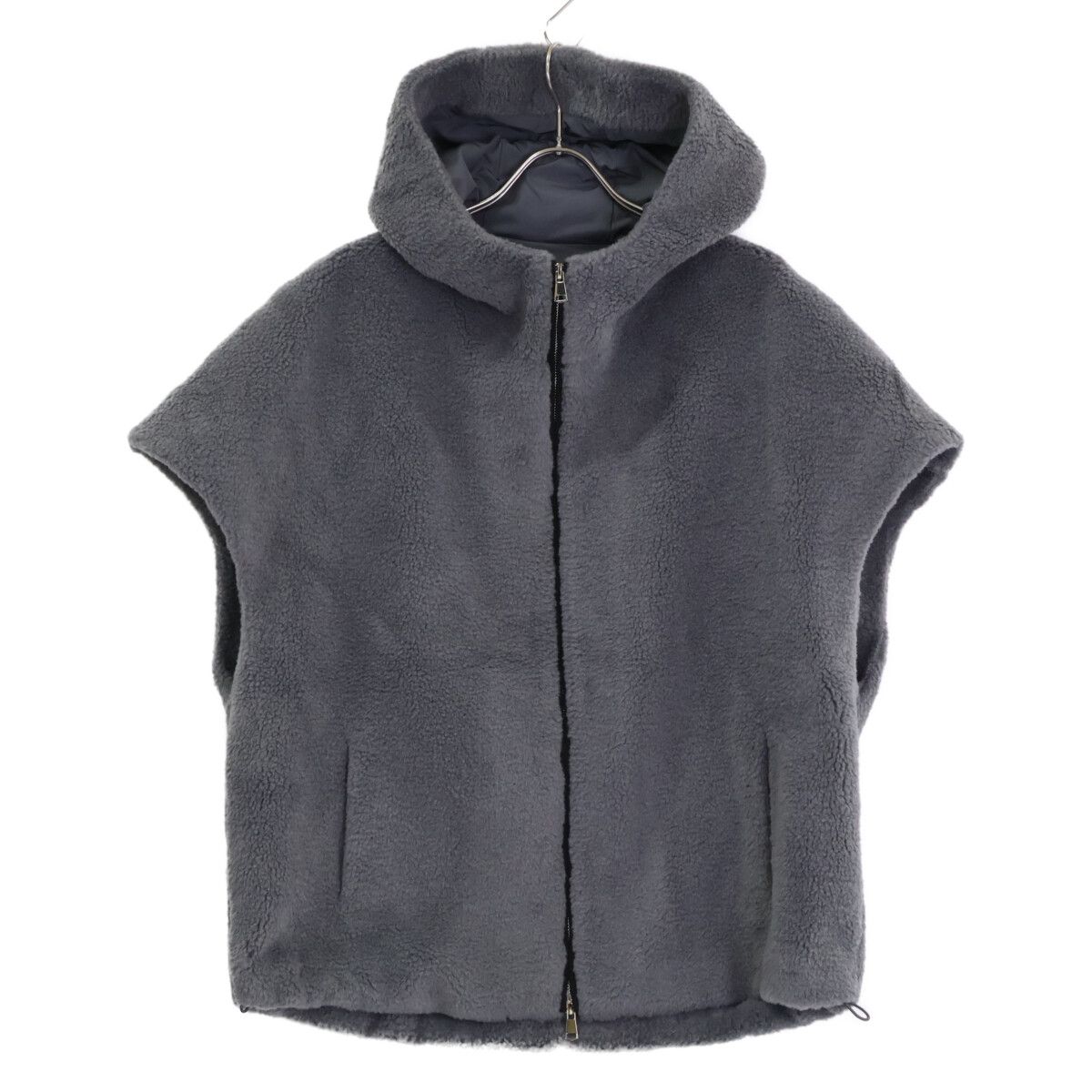 LIGNAGGIO リナージオ 【美品】ジップアップ フェイクファー フーディ ジレ/ M