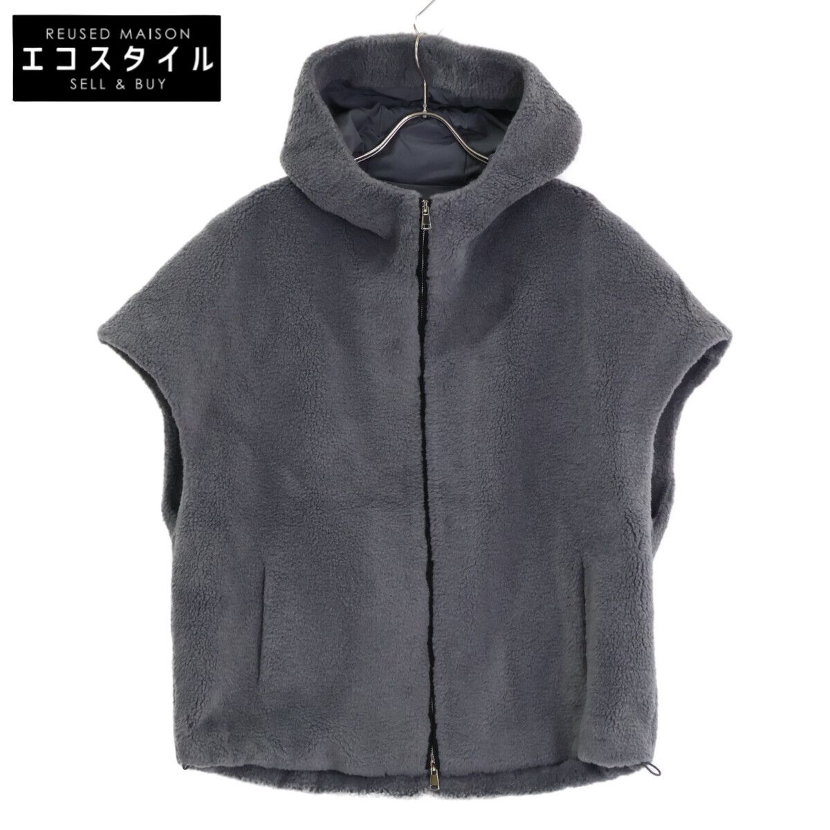 LIGNAGGIO リナージオ 【美品】ジップアップ フェイクファー フーディ ジレ/ M