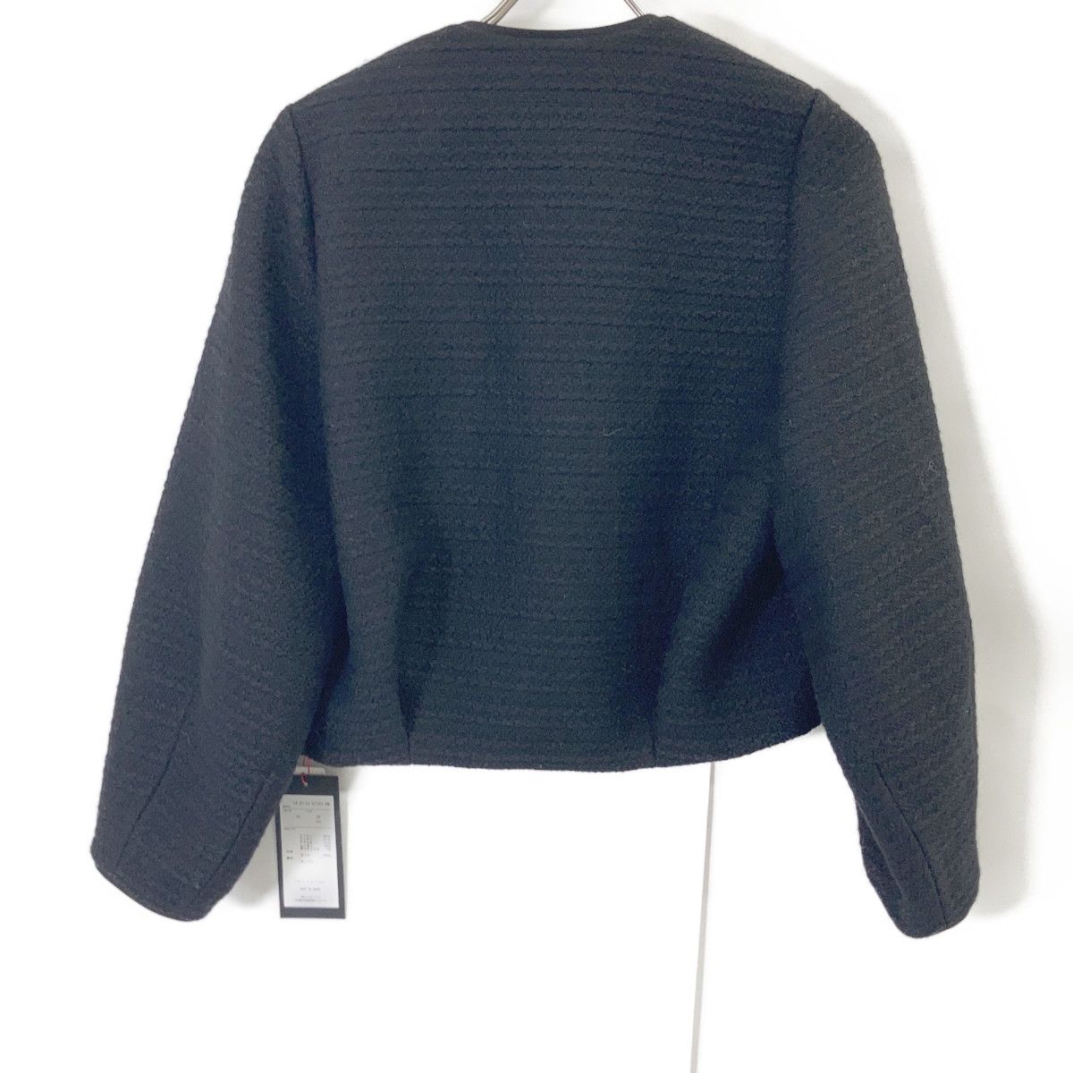 TOMORROWLAND トゥモローランド 25AW 14075107701 ﾌﾞﾗｯｸ×ﾎﾜｲﾄ ﾌｧﾝｼｰﾓﾉﾄｰﾝﾁｪｯｸ ﾌﾛﾝﾄﾂｲｰﾄﾞﾌﾞﾙｿﾞﾝ 36