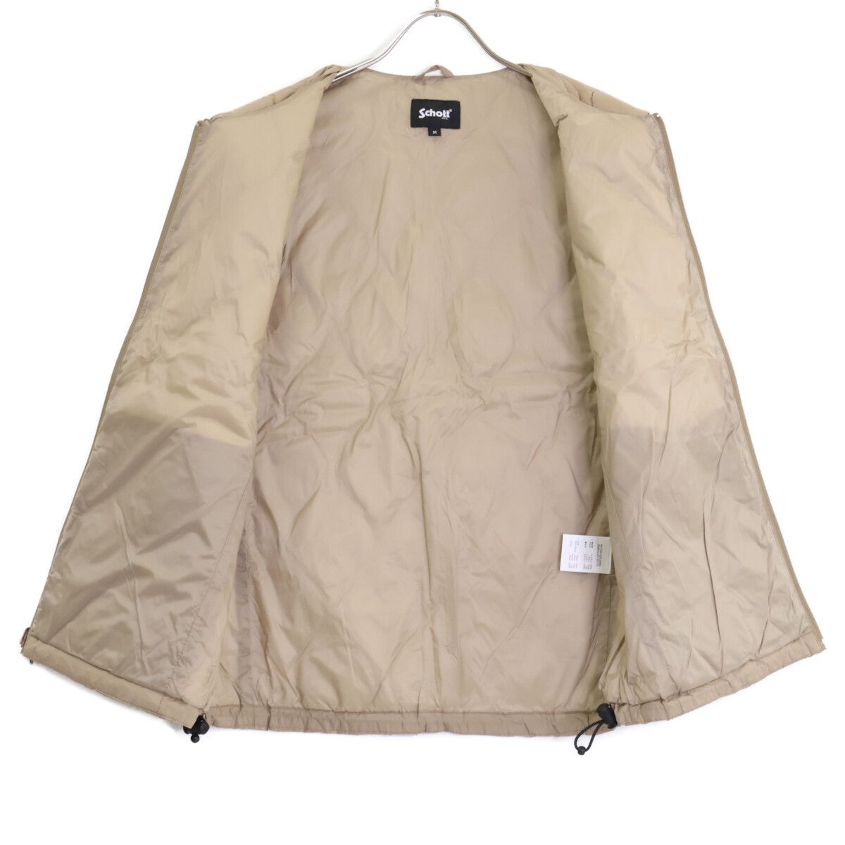 SCHOTT ショット 【×TAION】25SS ﾍﾞｰｼﾞｭ ﾅｲﾛﾝ ﾀﾞｳﾝﾍﾞｽﾄ M