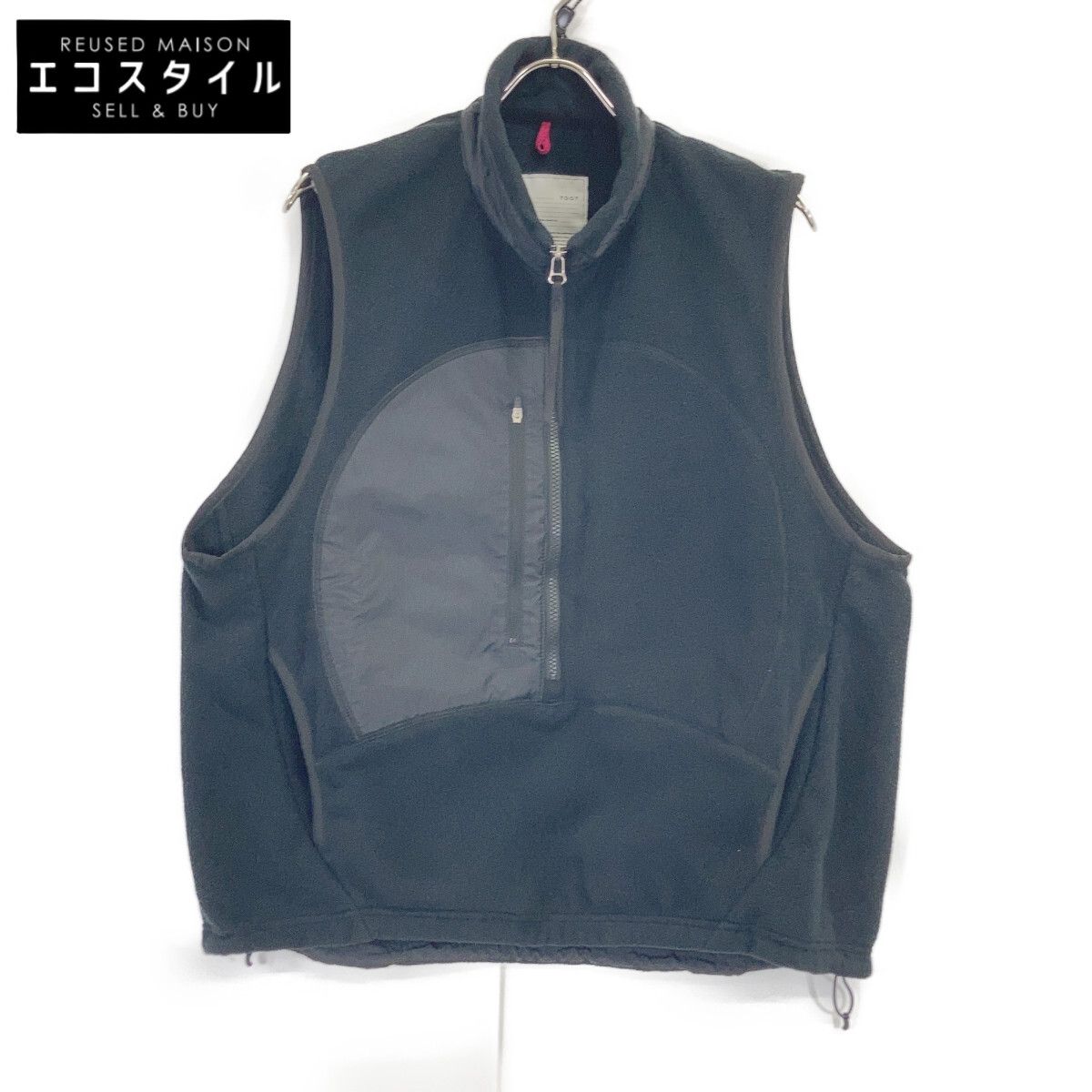 YDOT ワイドット 25AW YU31602 ﾌﾞﾗｯｸ ﾏｲｸﾛﾌﾘｰｽ TECH FLEECE CIRCLE ANORAK VEST M