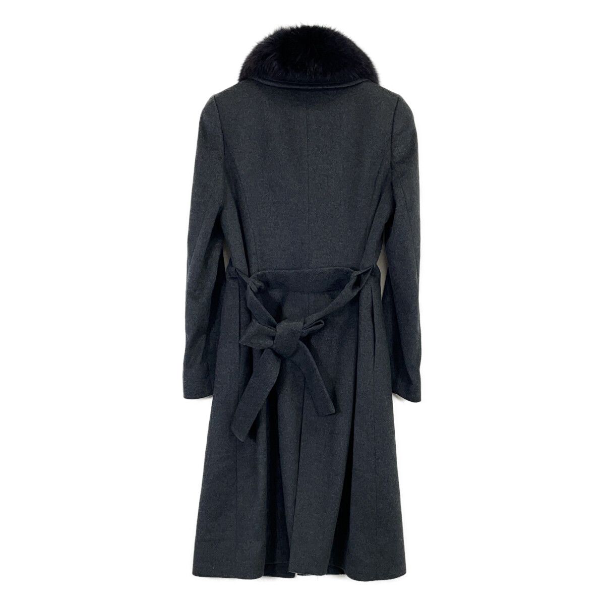 BARNEYS NEWYORK バーニーズニューヨーク BJ-404A ｸﾞﾚｰ ﾌｫｯｸｽﾌｧｰ ｶｼﾐﾔ100 ｺｰﾄ 36