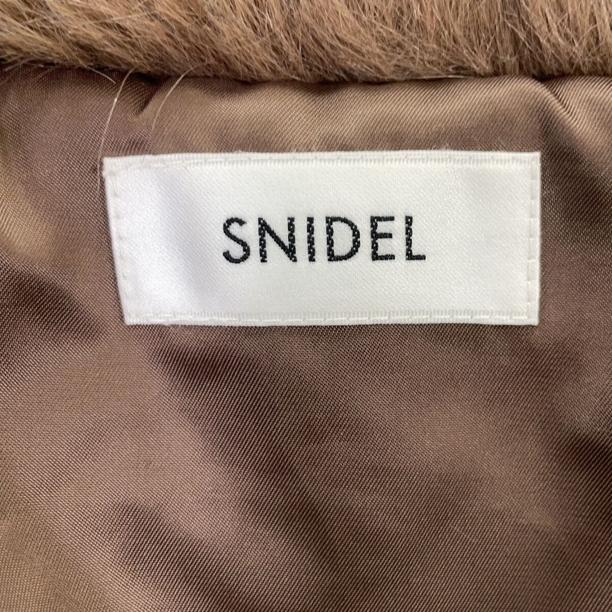 snidel スナイデル SWFC254165 25AW ﾌﾞﾗｳﾝ ﾌｧｰｼﾞｯﾌﾟｱｯﾌﾟｼﾞｬｹｯﾄ FREE