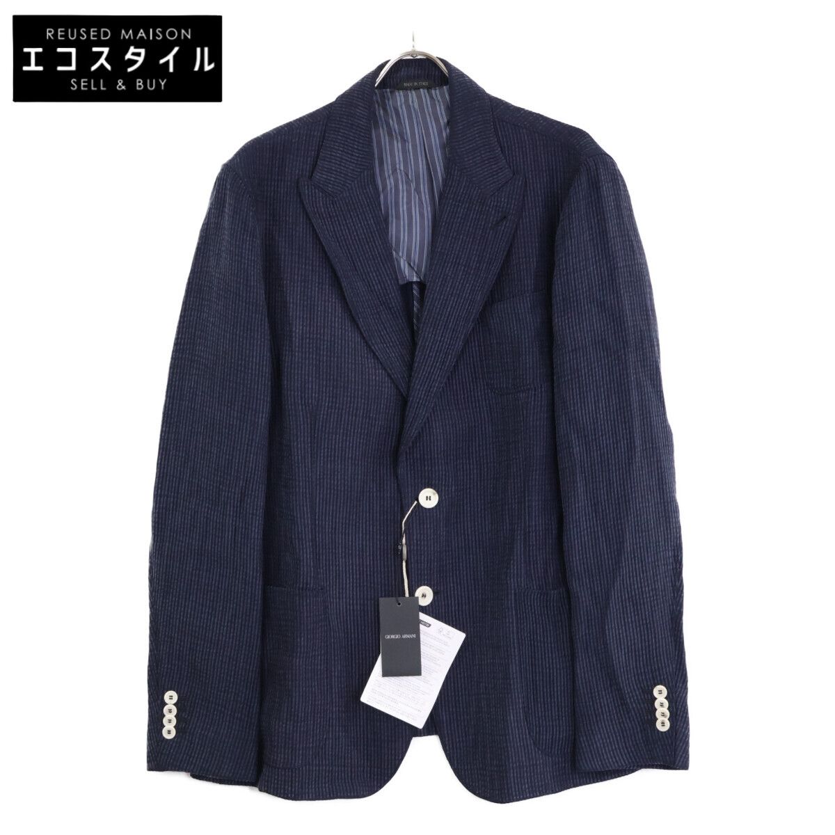 GIORGIO ARMANI ジョルジオアルマーニ 【新品同様/国内正規】1SGGG0L T02I0 コーデュロイ 2Bテーラードジャケット 56