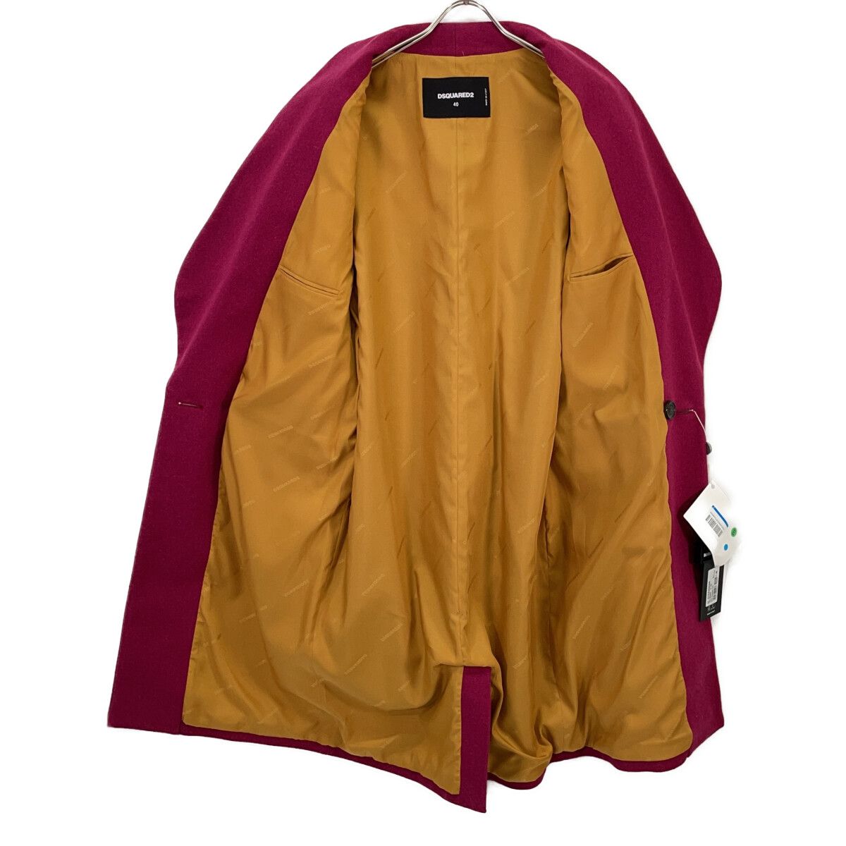 DSQUARED2 ディースクエアード S72AA0500 ガーネット ダブルブレスト ピーコート 40 DSQUARED2 ディースクエアード S72AA0500 ガーネット ダブルブレスト ピーコート 40