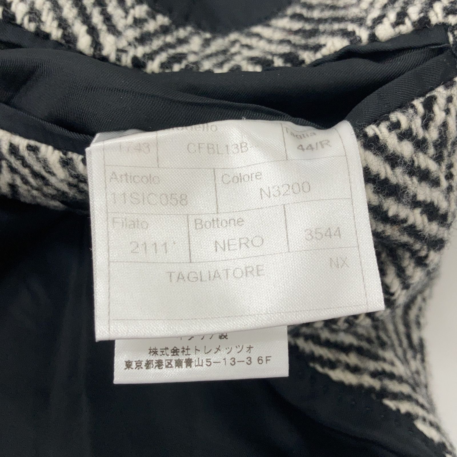 TAGLIATORE タリアトーレ CFBL13B ヘリンボーンチェスター 44 TAGLIATORE タリアトーレ CFBL13B ヘリンボーンチェスター 44