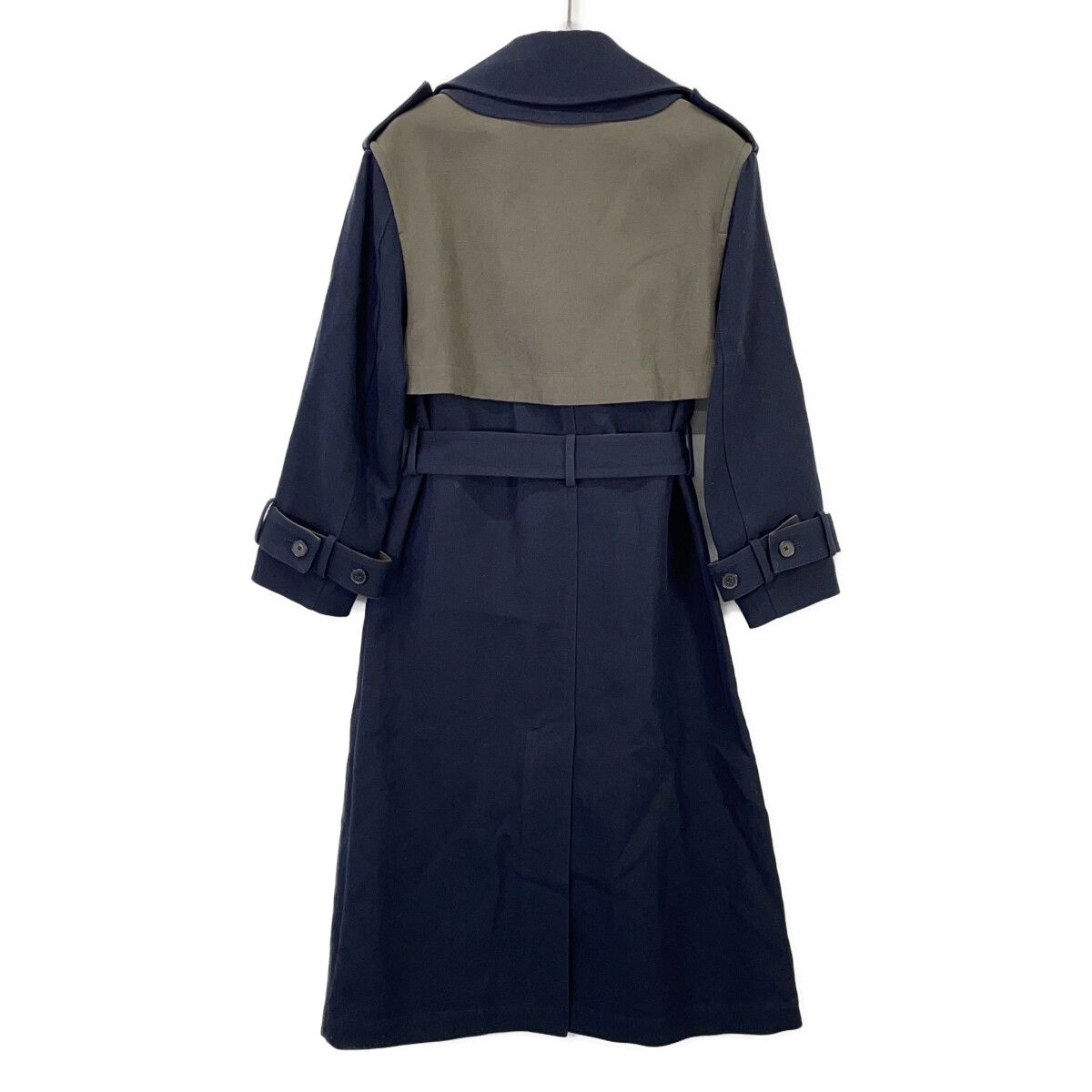 3.1 Phillip lim スリーワンフィリップリム P232-80001CLO ネイビー×カーキ ブロックカラー トレンチコート XS 3.1 Phillip lim スリーワンフィリップリム P232-80001CLO ネイビー×カーキ ブロックカラー トレンチコート XS
