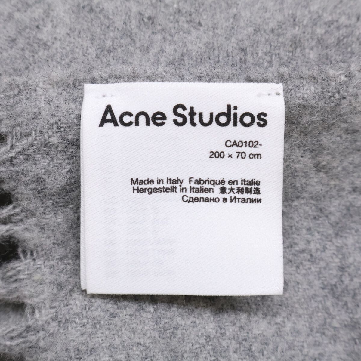 ACNE STUDIOS アクネ ストゥディオズ CA0102 フリンジ ウール スカーフ 200 x 70 cm ACNE STUDIOS アクネ ストゥディオズ CA0102 フリンジ ウール スカーフ 200 x 70 cm