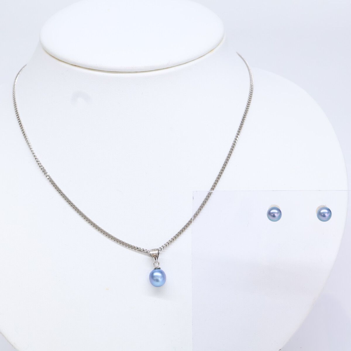 Pt850 Pt850 Pt850 7mmパール ネックレス、5.8mmパール ピアス セット Pt850 Pt850 Pt850 7mmパール ネックレス、5.8mmパール ピアス セット