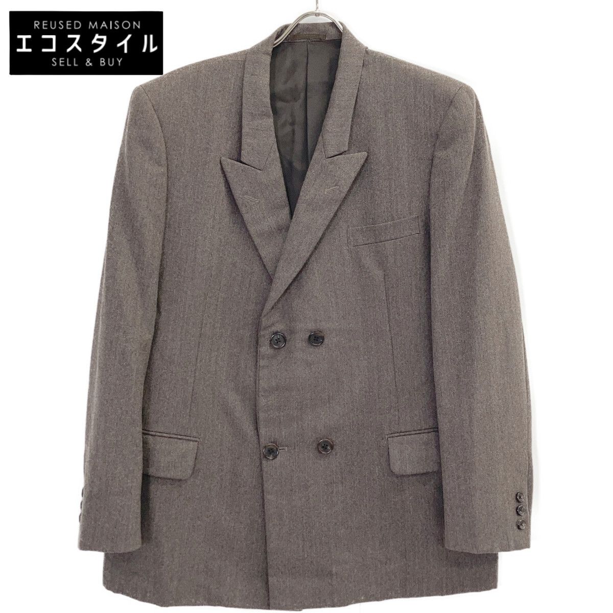COMMEdesGARCONS HOMME コムデギャルソンオム HS-08009M 90s ヘリンボーン ピークドラペル ダブル テーラードジャケット M