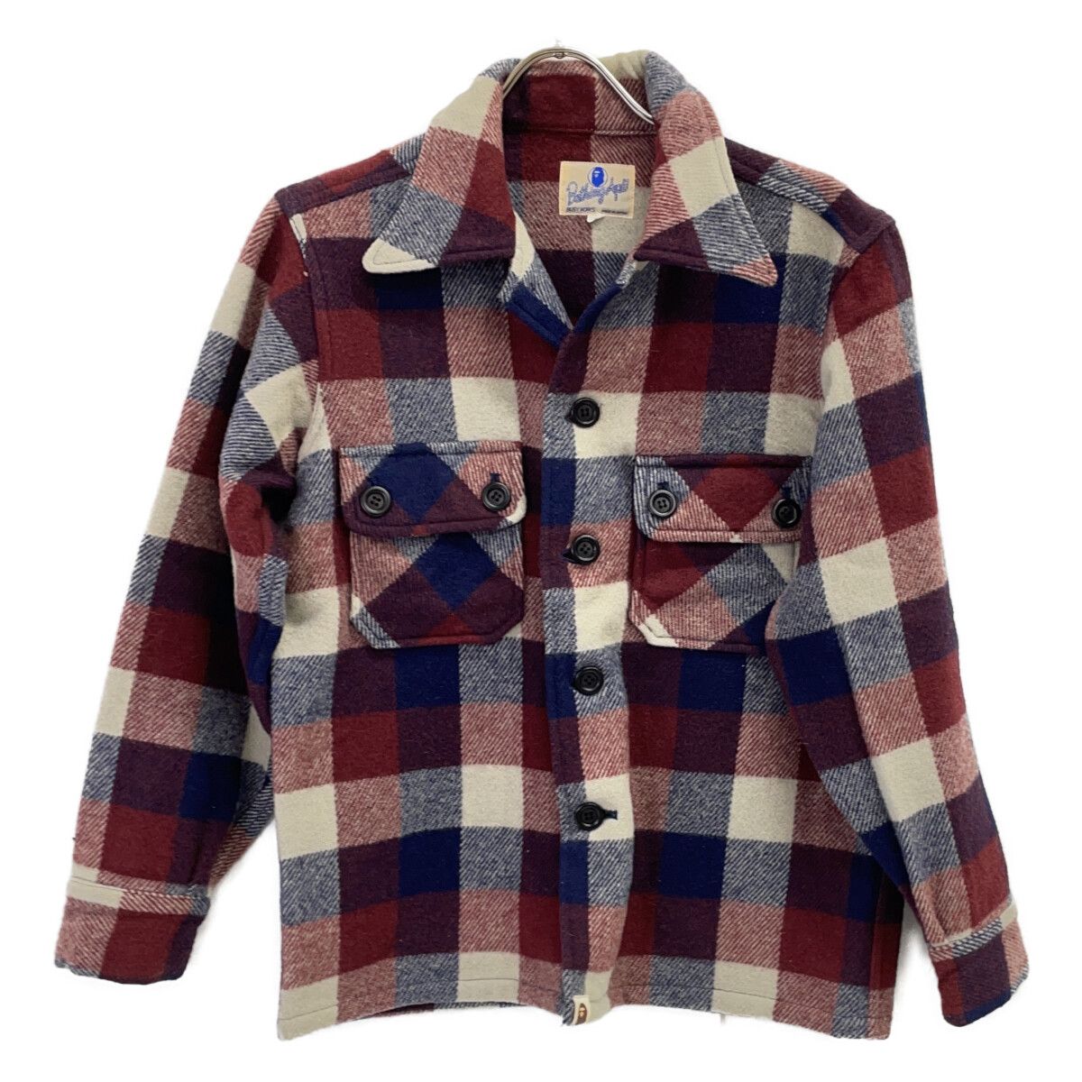 A BATHING APE アベイシングエイプ 90's ブロックチェック CPO長袖シャツ S