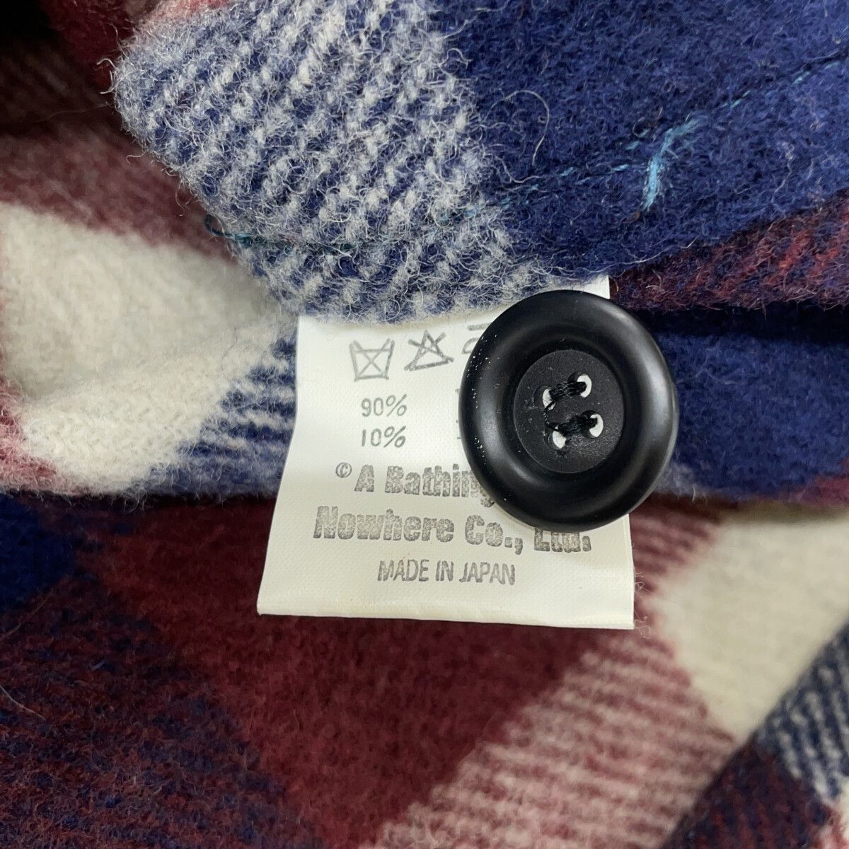 A BATHING APE アベイシングエイプ 90's ブロックチェック CPO長袖シャツ S