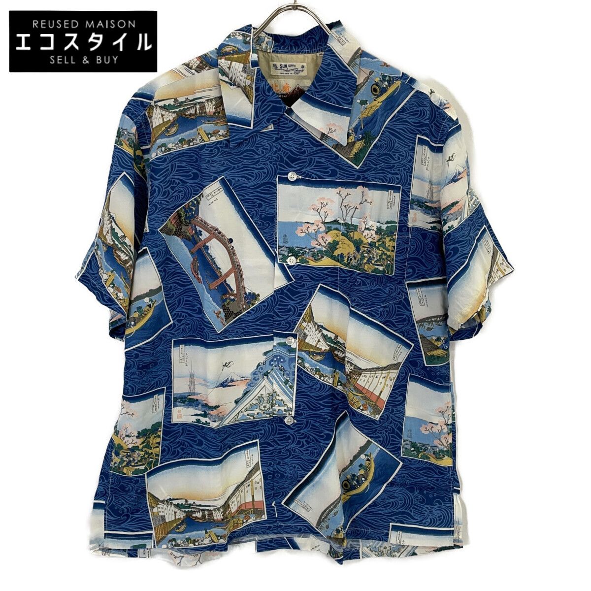 SUN SURF サンサーフ SS37652 ｶﾗｰ105 葛飾北斎/武者絵 ｱﾛﾊｼｬﾂ XL