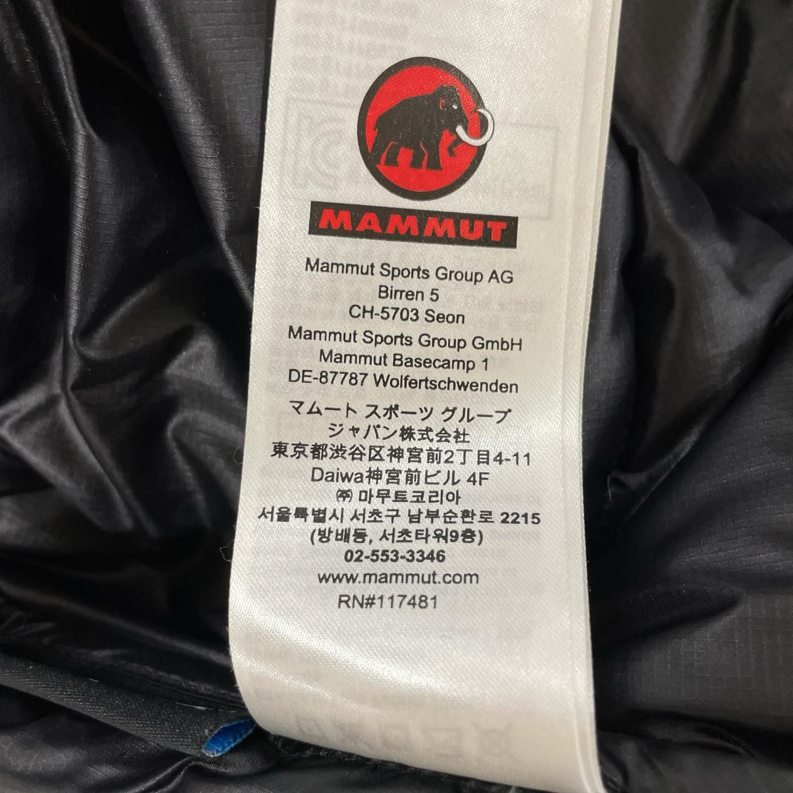 MAMMUT マムート ブラック エクセロン インサーレション フーデッド ジャケット XS MAMMUT マムート ブラック エクセロン インサーレション フーデッド ジャケット XS