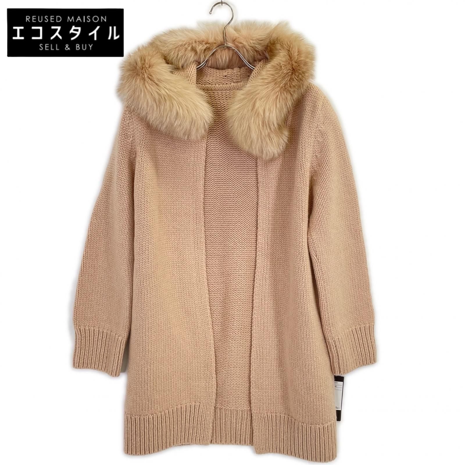 FOXEY フォクシー 38516 ﾋﾟﾝｸﾍﾞｰｼﾞｭ ﾌｫｯｸｽｿﾚｲﾕ ﾆｯﾄｺｰﾄ F - メルカリ