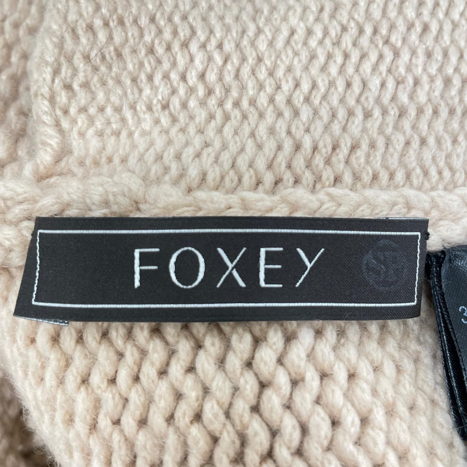 FOXEY フォクシー 38516 ﾋﾟﾝｸﾍﾞｰｼﾞｭ ﾌｫｯｸｽｿﾚｲﾕ ﾆｯﾄｺｰﾄ F