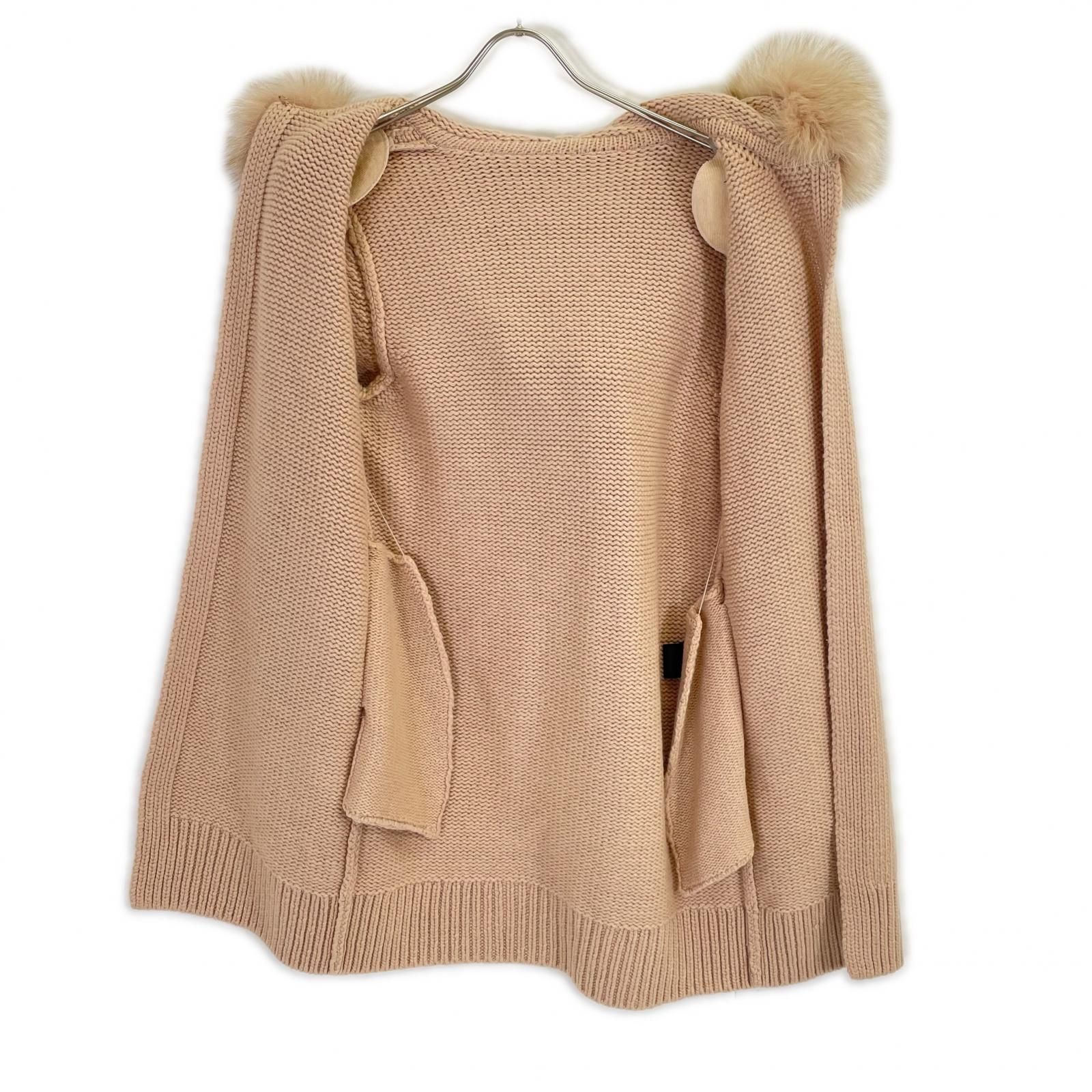 FOXEY フォクシー 38516 ﾋﾟﾝｸﾍﾞｰｼﾞｭ ﾌｫｯｸｽｿﾚｲﾕ ﾆｯﾄｺｰﾄ F