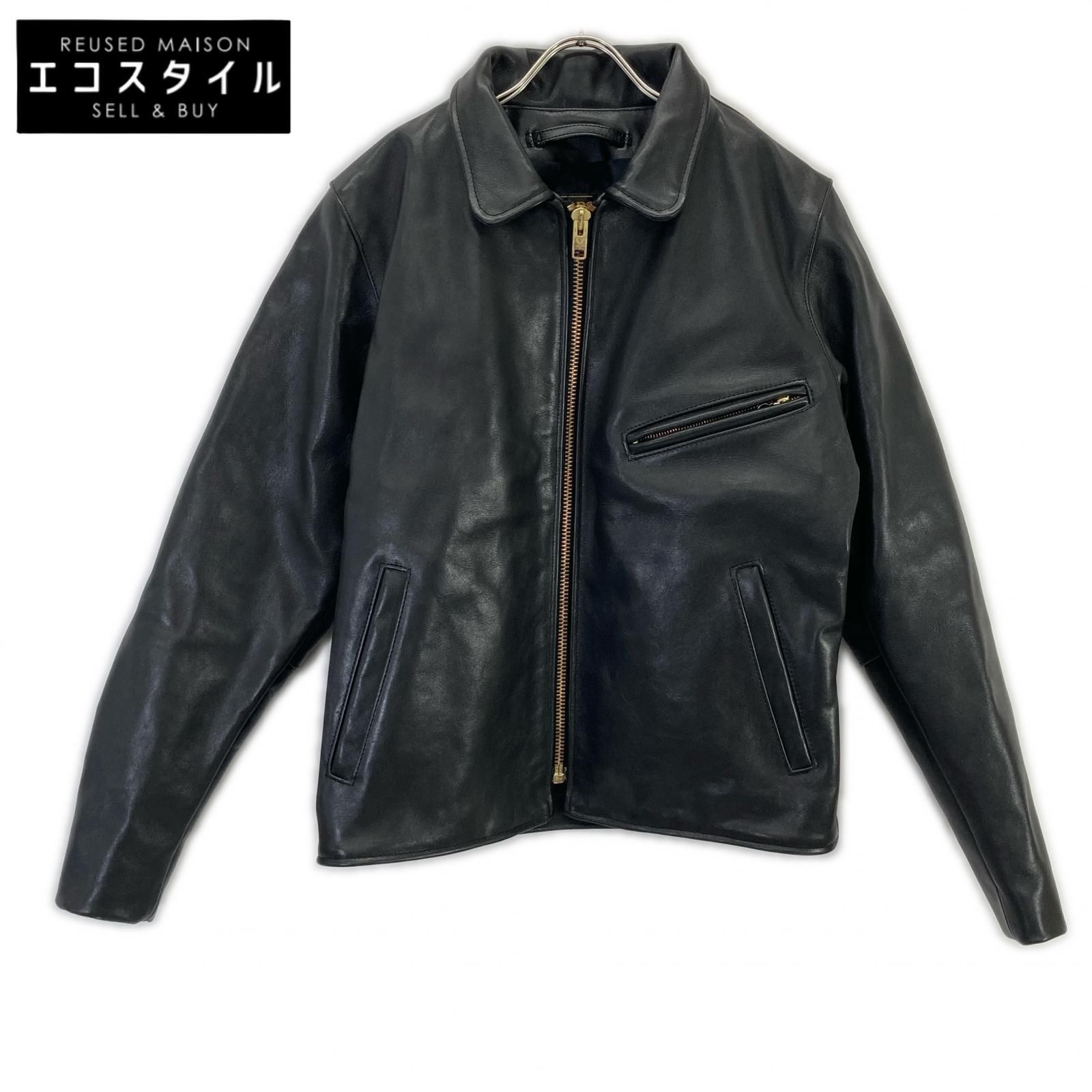 VANSON バンソン 83145A 03 ﾌﾞﾗｯｸ ｼﾝｸﾞﾙﾗｲﾀﾞｰｽｼﾞｬｹｯﾄ USA 38