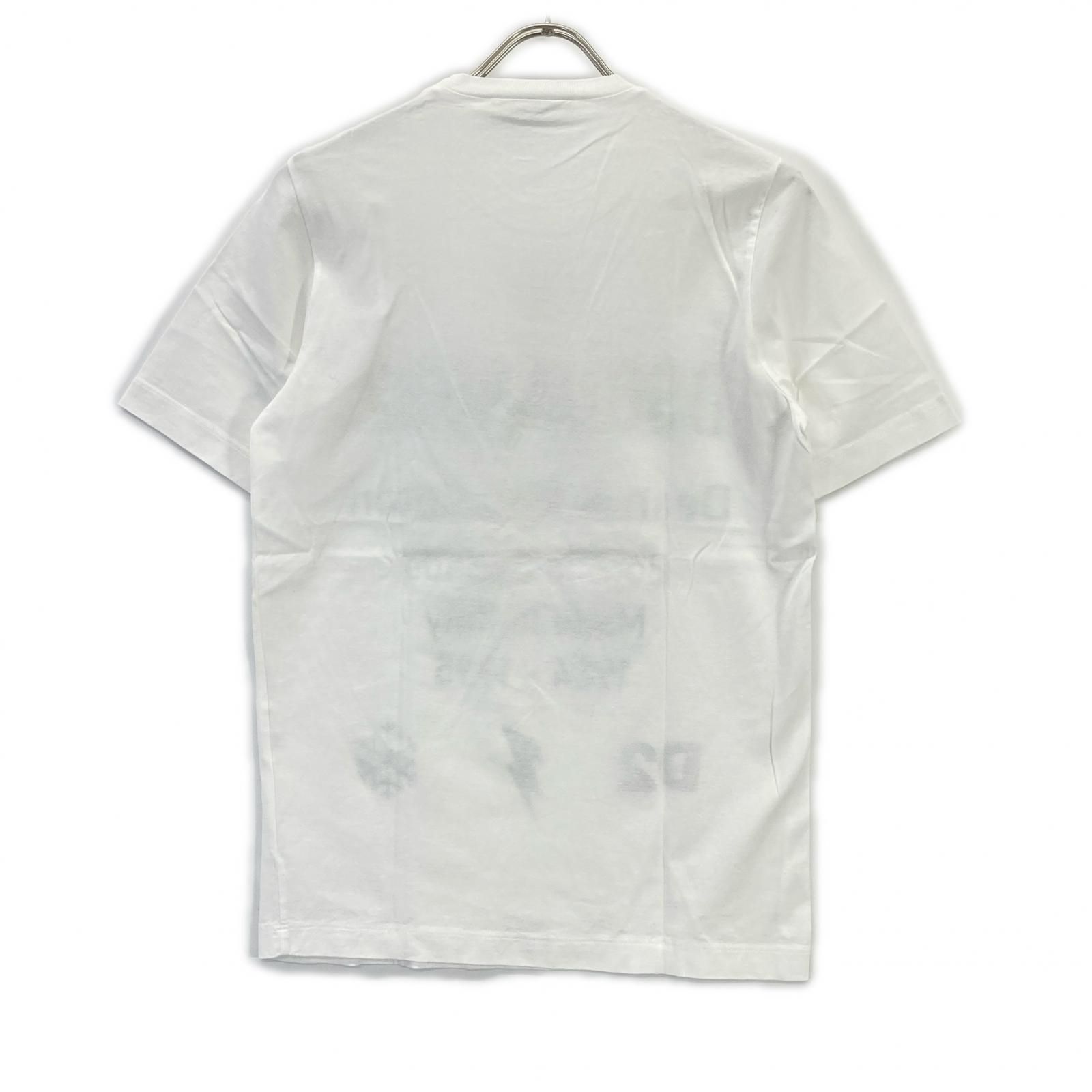 DSQUARED2 ディースクエアード ホワイト ロゴプリント Tシャツ XS DSQUARED2 ディースクエアード ホワイト ロゴプリント Tシャツ XS
