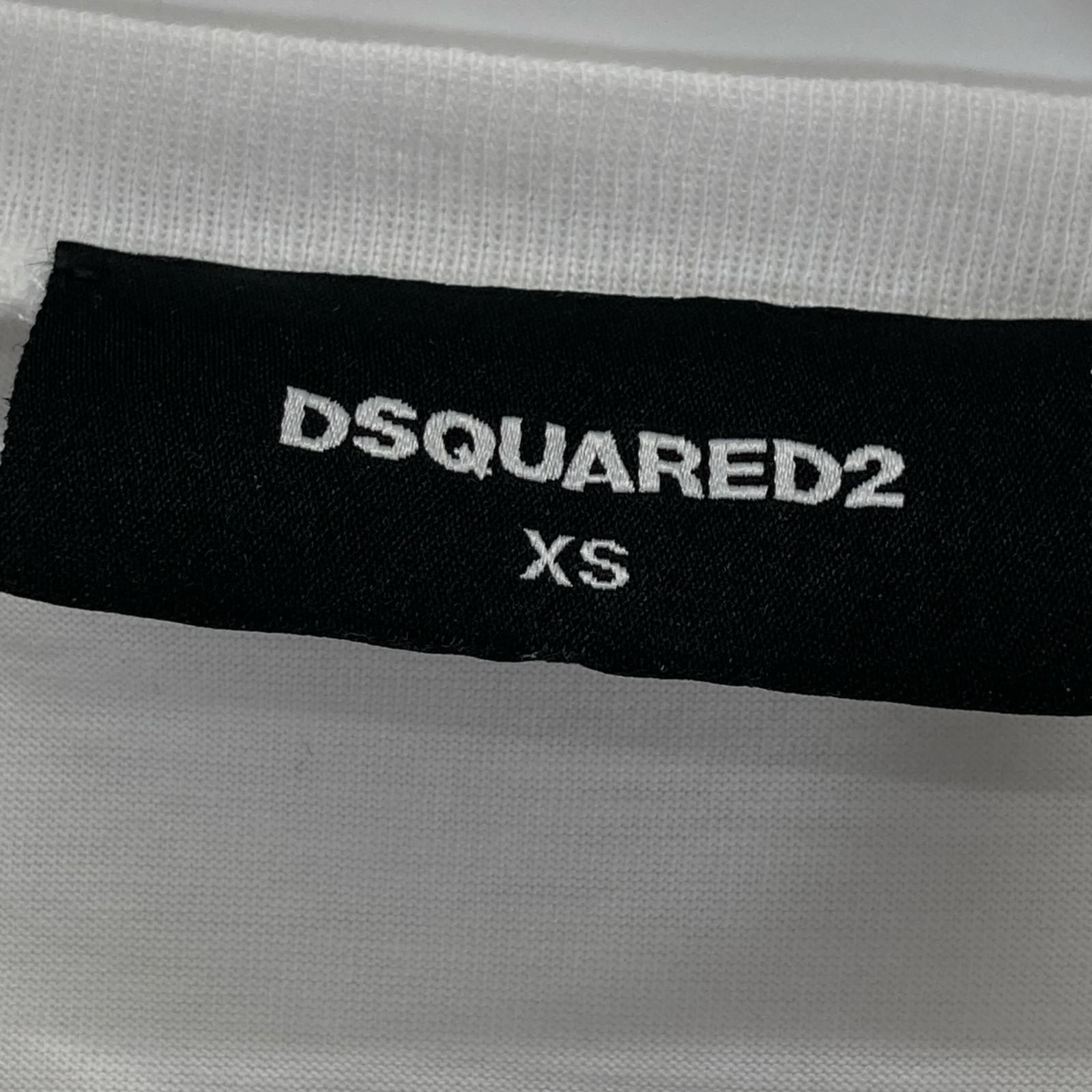 DSQUARED2 ディースクエアード ホワイト ロゴプリント Tシャツ XS DSQUARED2 ディースクエアード ホワイト ロゴプリント Tシャツ XS