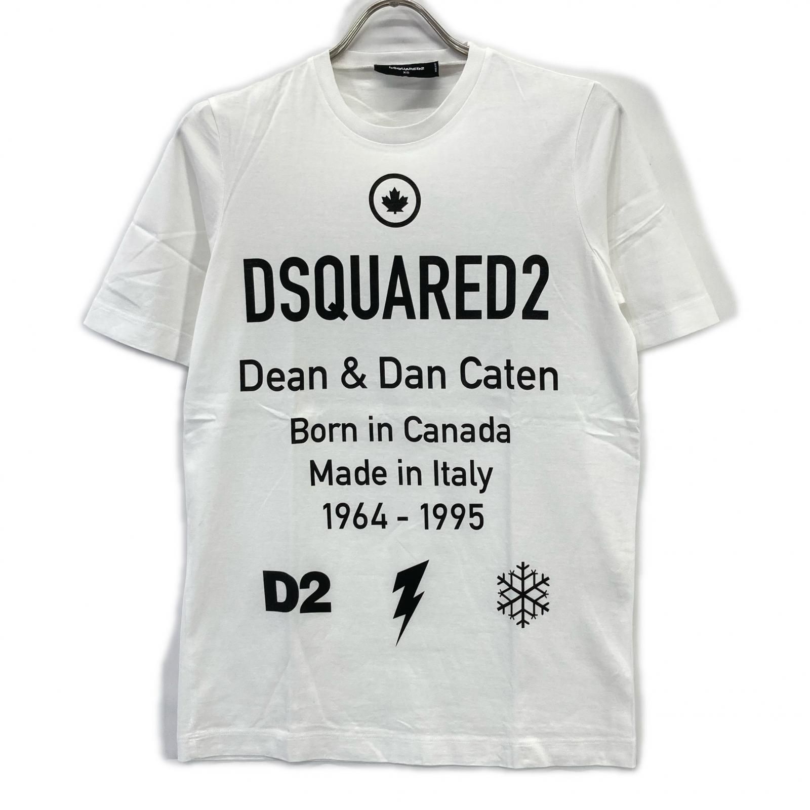 DSQUARED2 ディースクエアード ホワイト ロゴプリント Tシャツ XS DSQUARED2 ディースクエアード ホワイト ロゴプリント Tシャツ XS