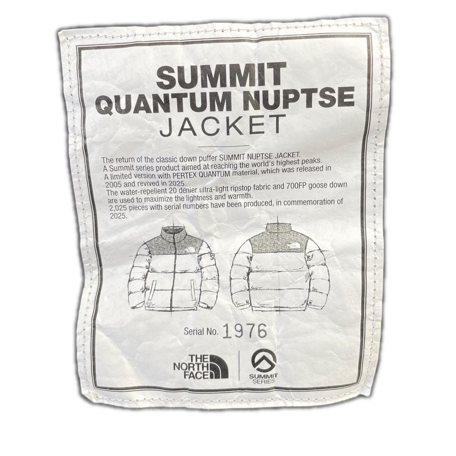 THE NORTH FACE ノースフェイス ﾎﾜｲﾄﾚｰﾍﾞﾙ NJ1DR97A QUANTUM NUPTSE JACKET ﾌﾞﾗｯｸ ﾀﾞｳﾝｼﾞｬｹｯﾄ