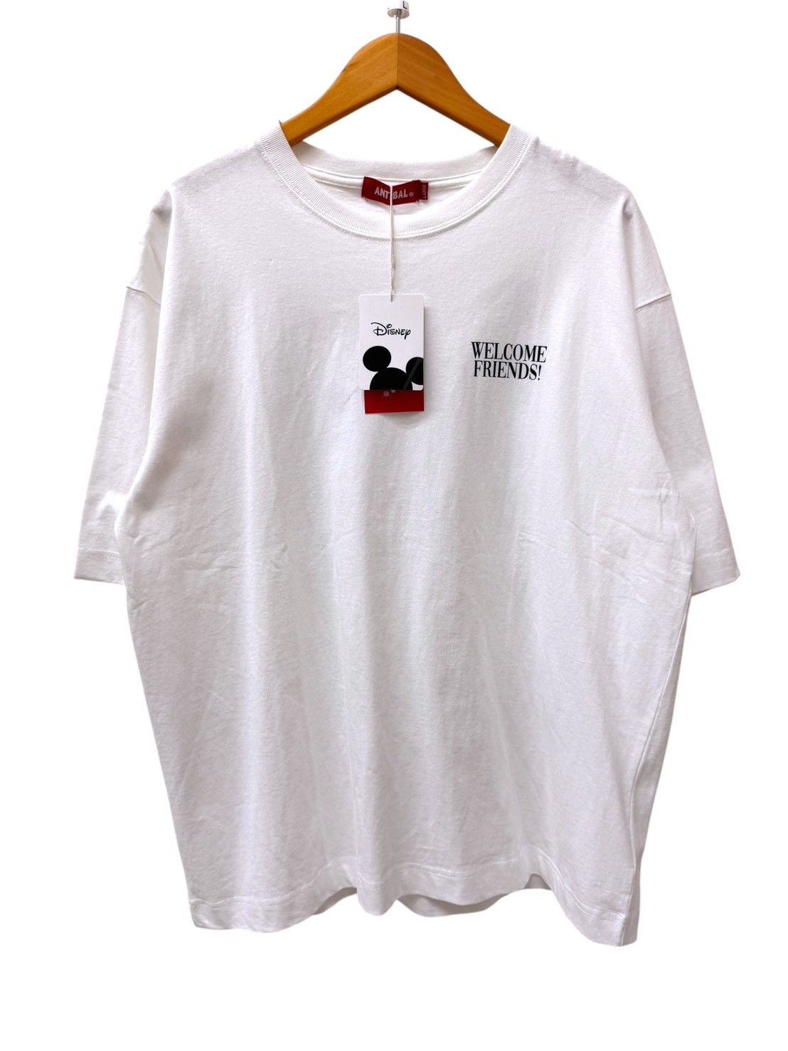 ANTIBAL ×DISNEY WELCOME FRIENDS ミッキー Tシャツ 152106062 L ホワイト メンズ/199