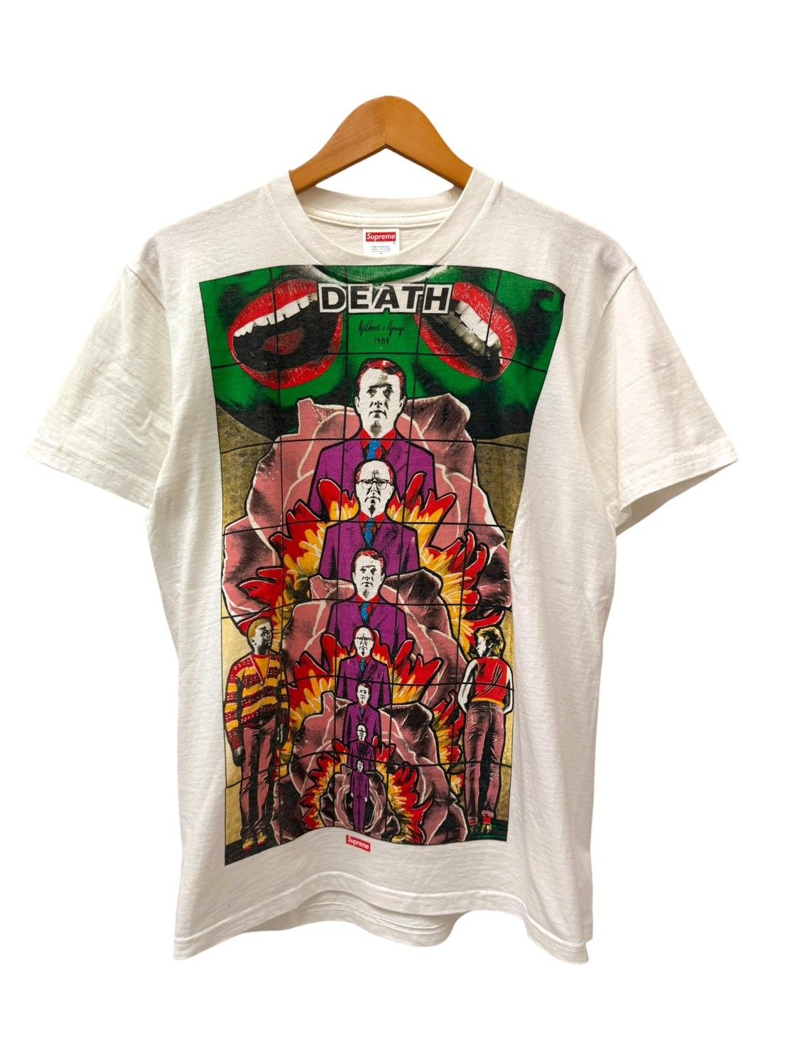 Supreme (シュプリーム) 19SS Gilbert & George ギルバートアンドジョージ DEATH Tee コットン100％ USA製 S ホワイト メンズ/199 5,621円