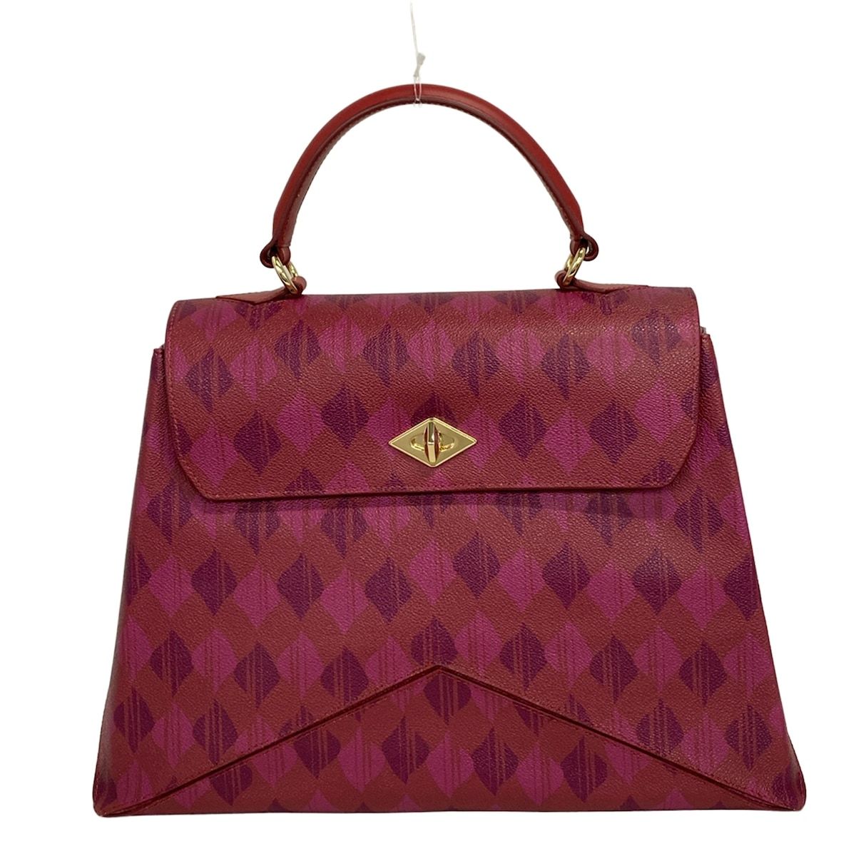 Ballantyne(バランタイン) ハンドバッグ DIAMOND BAG ボルドー×パープル×ピンク レザー
