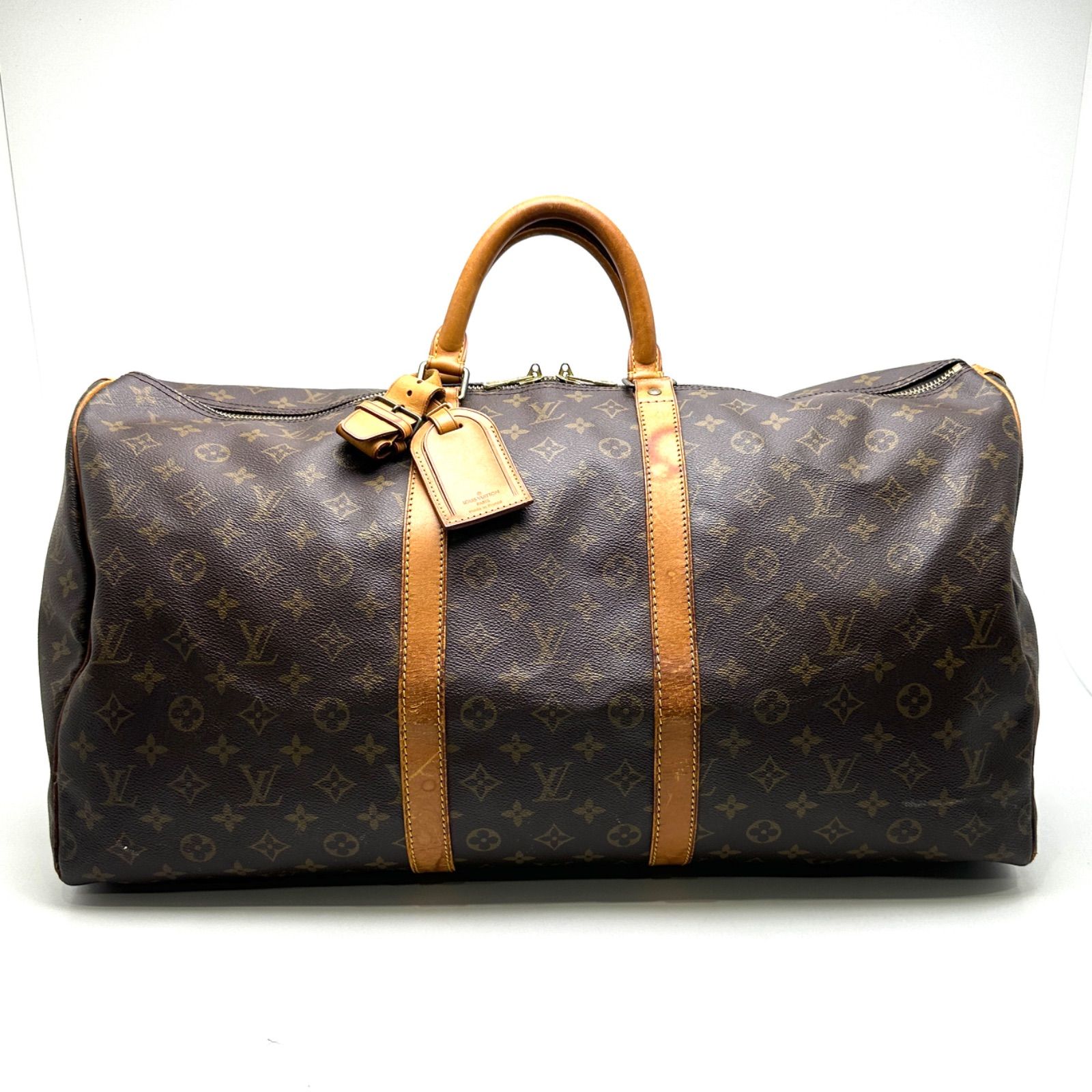 【楠本質店/元住吉】ルイヴィトン/Louis Vuitton　キーポル55　モノグラム　ボストンバッグ/旅行かばん　M41424　※カド擦り切れ有・ひび割れ有【中古】