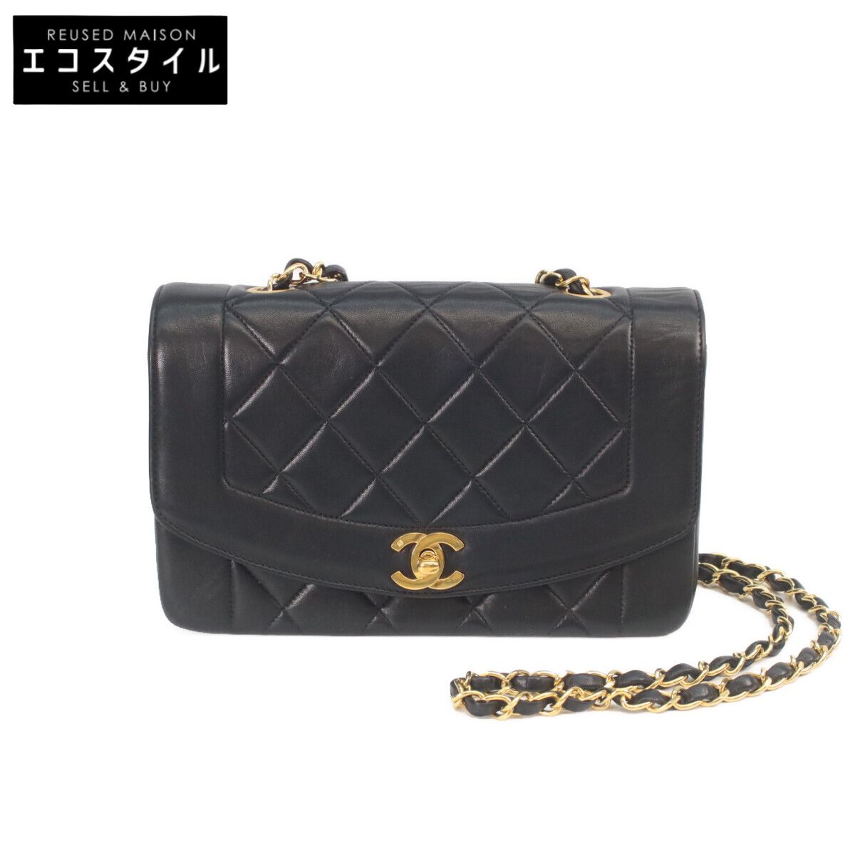 CHANEL シャネル A01164 黒 ﾏﾄﾗｯｾ ﾗﾑｽｷﾝ ｺﾞｰﾙﾄﾞ金具 ﾀﾞｲｱﾅ22