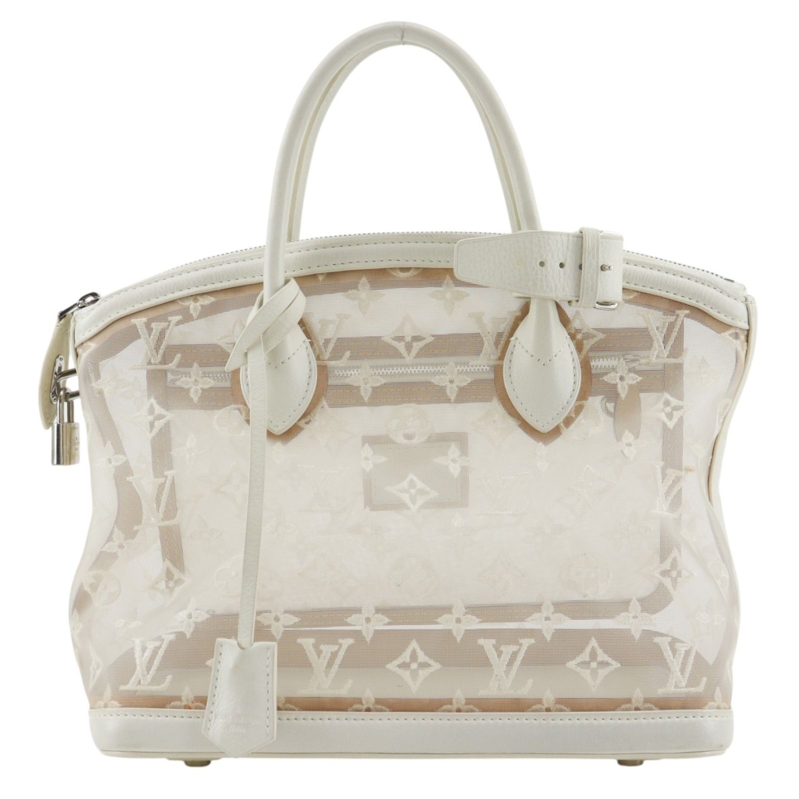 【LOUIS VUITTON】ルイ・ヴィトン ロックイット モノグラム・トランスペアレンス M40699 ナイロンキャンバス×レザー ブロン ホワイト FO1112 レディース ハンドバッグ
