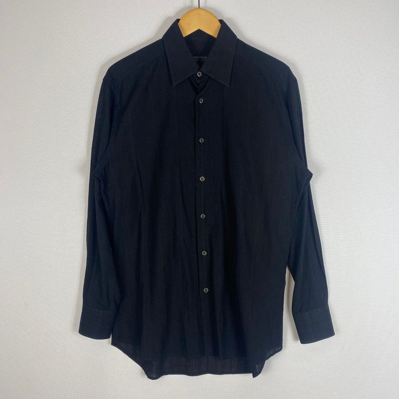 【中古品】 PRADA プラダ COTTON SHEER SHIRT コットン シアーシャツ 長袖 トップス 【141-260508-ks-04-tei】