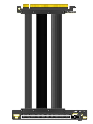 GLOTRENDS 150mm PCIe 5.0 ライザーケーブル｜RTX5090/RTX4090/RX9070/RX7900 対応｜PCIe 5.0/4.0 GPU 互換｜90 度直角 垂直マウント用@ 9f208f7b