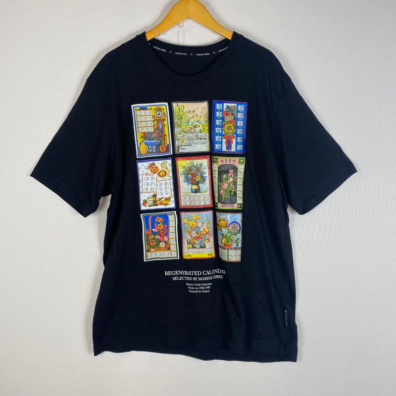【中古品】 MARINE SERRE マリーンセル REGENERATED CALENDAR TEE リジェナレイティド カレンダー Tシャツ 半袖 トップス 【141-260508-ks-14-tei】