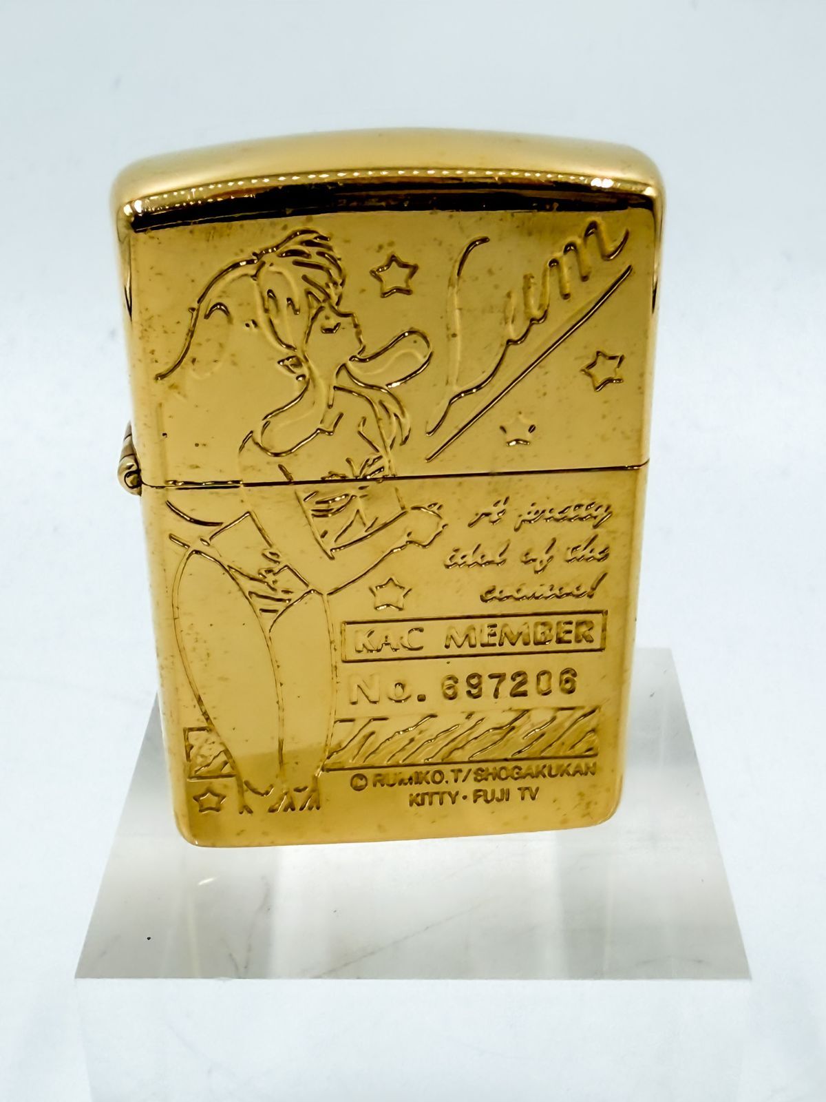 うる星やつら ラムちゃん ZIPPO ゴールド 10周年記念 限定品 1991年製 着火確認済