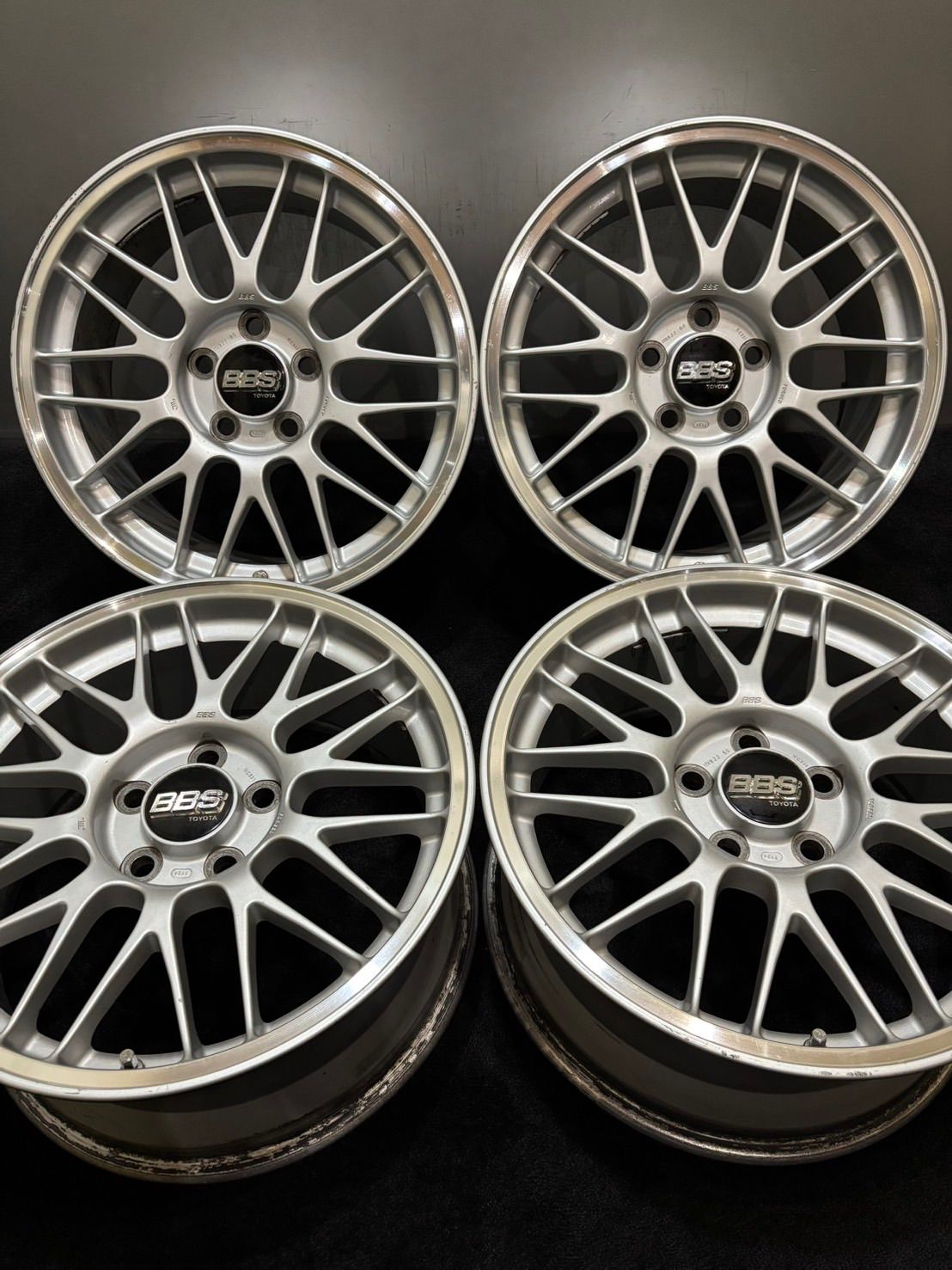 ★トヨタ 純正 OP BBS RG331 17インチ 8J +50 114.3 5H アルミホイール 4本 クラウン ノア ヴォクシー (2-M85)