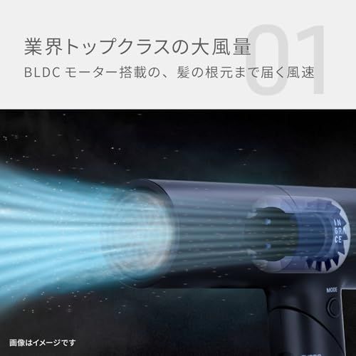 INGRACE Velena hair dryer イングレイス ヴェレナ ヘアドライヤー MBD002A-K (ブラック)ma 31b88c29