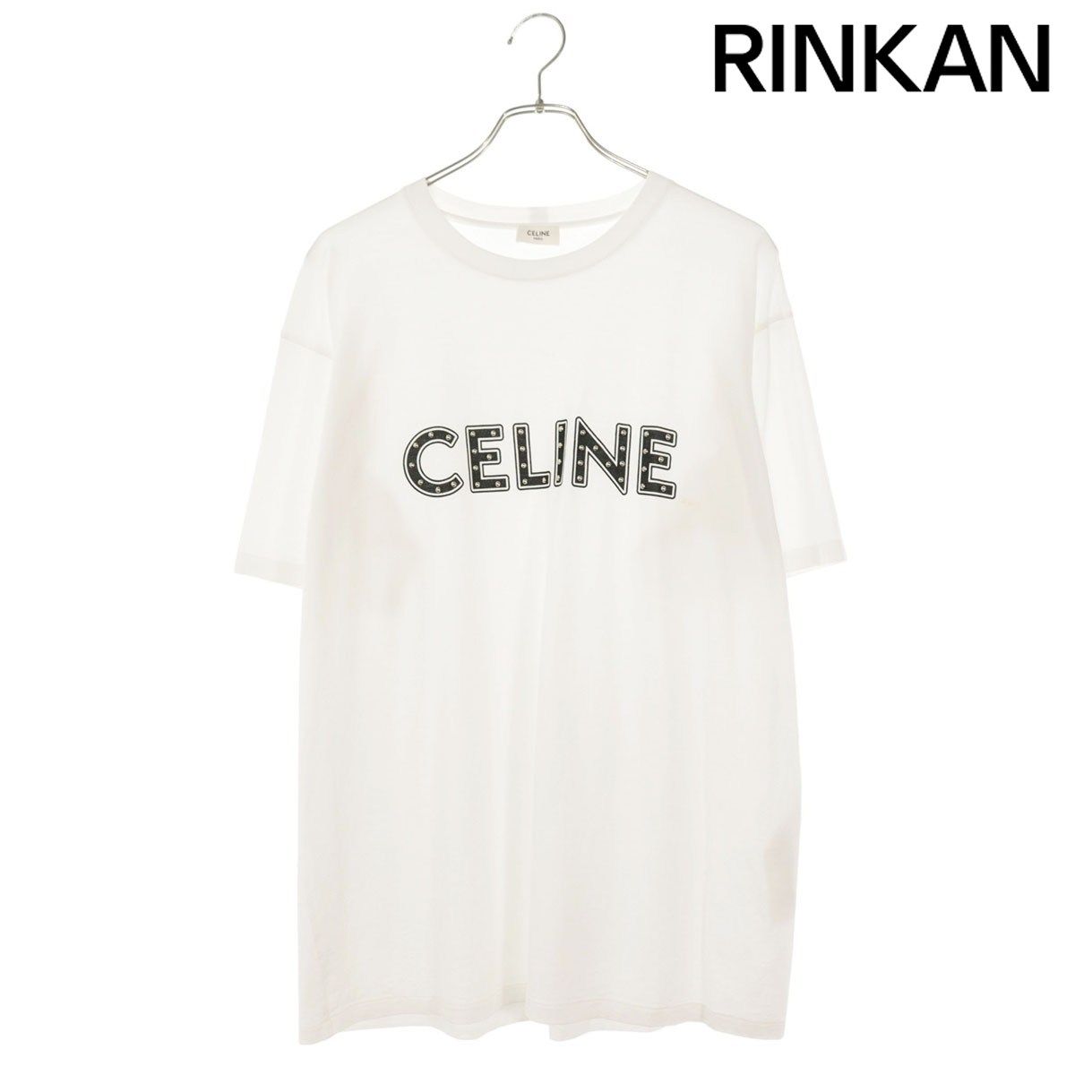 セリーヌ 2X687501F スタッズロゴプリントTシャツ メンズ M