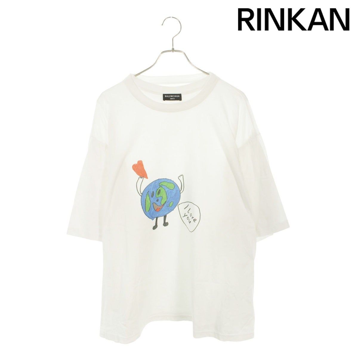 バレンシアガ 657059 TKV94 プラネットプリントダブルスリーブTシャツ メンズ M